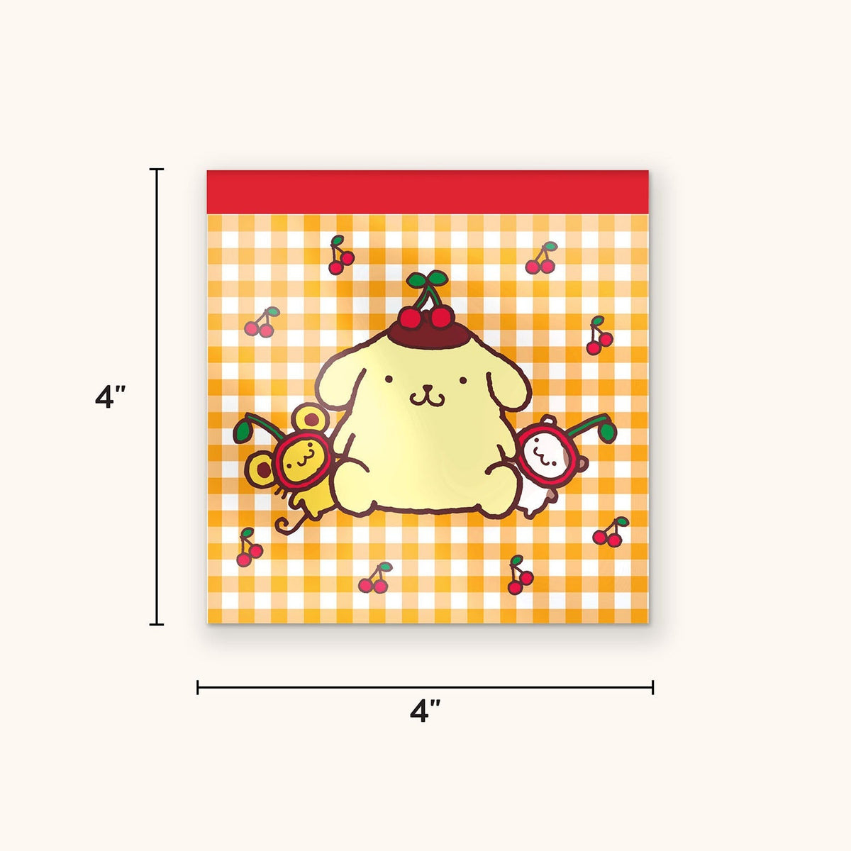 Pompompurin x Studio Oh! Cherries Mini Notepad Stationery Studio Oh!