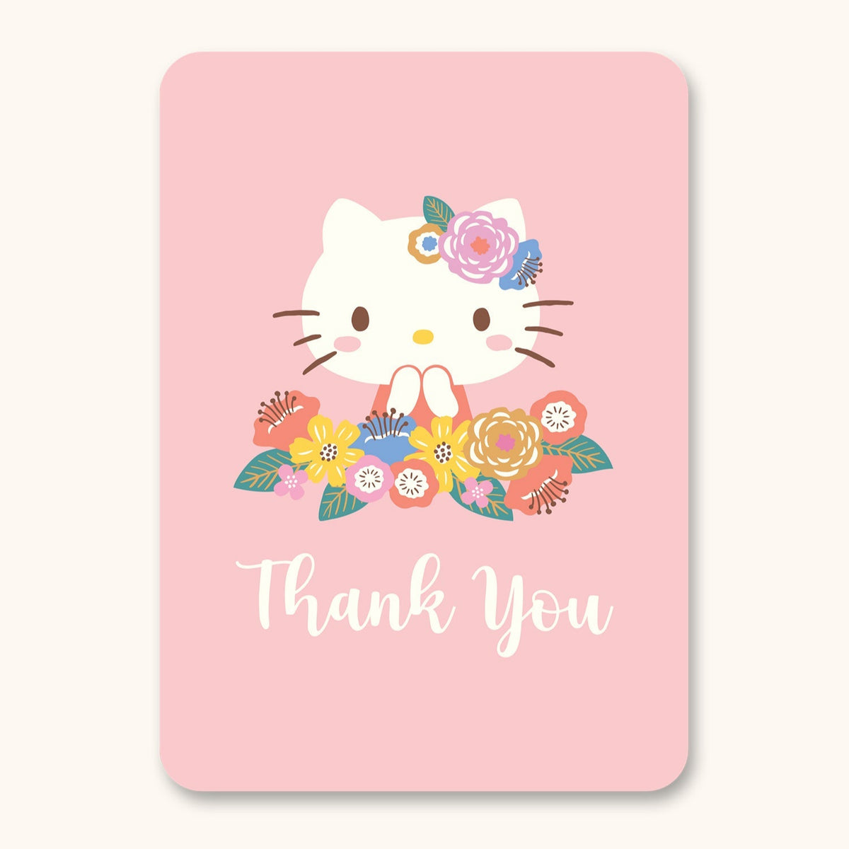 Hello Kitty x Studio Oh! Flowers Thank you Deluxe Greeting Card Stationery Studio Oh!