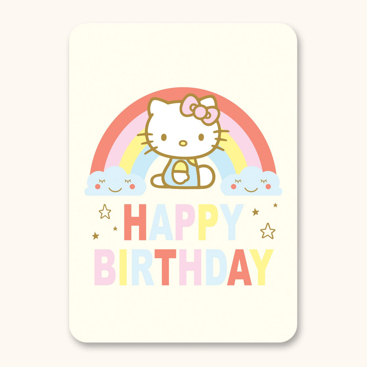 Hello Kitty x Studio Oh! Rainbow Dreams Happy Birthday Deluxe Greeting Card Stationery Studio Oh!