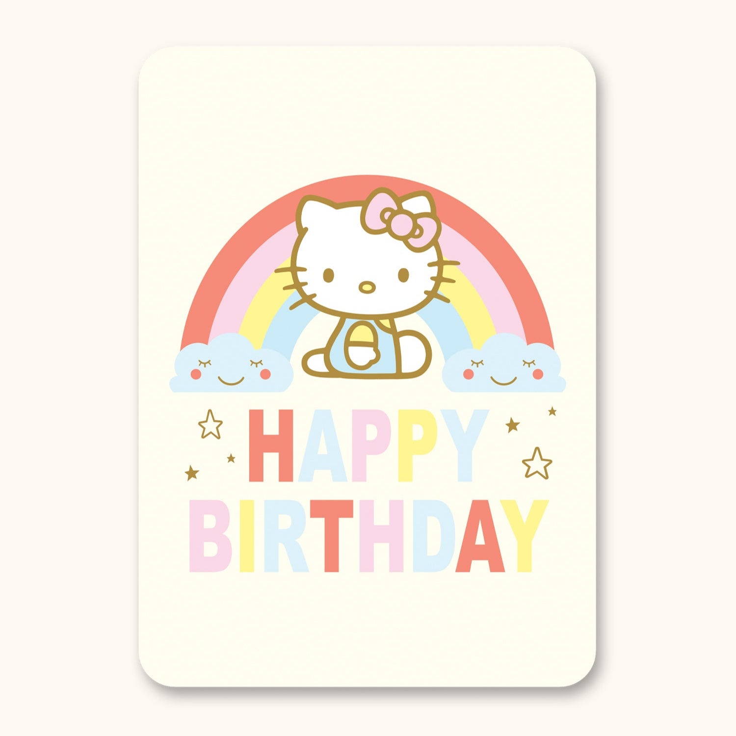 Hello Kitty x Studio Oh! Rainbow Dreams Happy Birthday Deluxe Greeting Card Stationery Studio Oh!