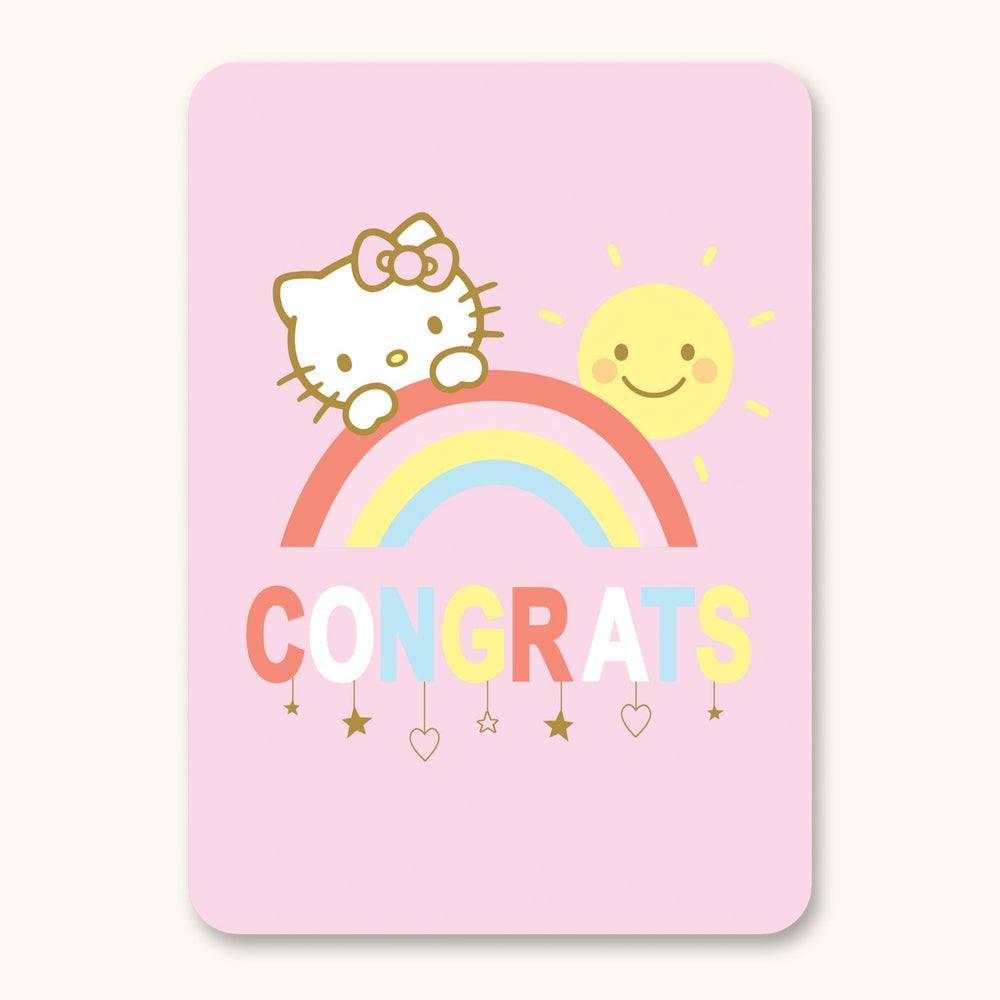 Hello Kitty x Studio Oh! Rainbow Dreams Congratulations Deluxe Greeting Card Stationery Studio Oh!