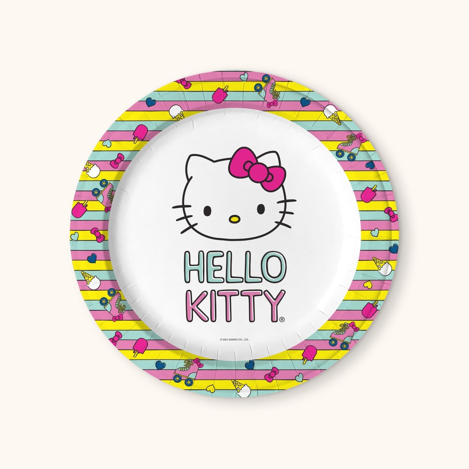 Hello Kitty x Studio Oh! Retro Rainbow Dessert Plates Paper Tableware Studio Oh!