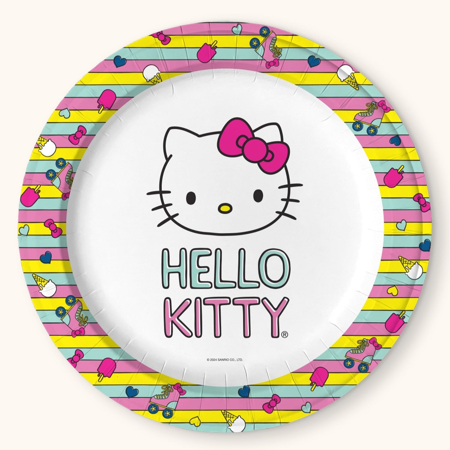 Hello Kitty x Studio Oh! Retro Rainbow Luncheon Plates Paper Tableware Studio Oh!