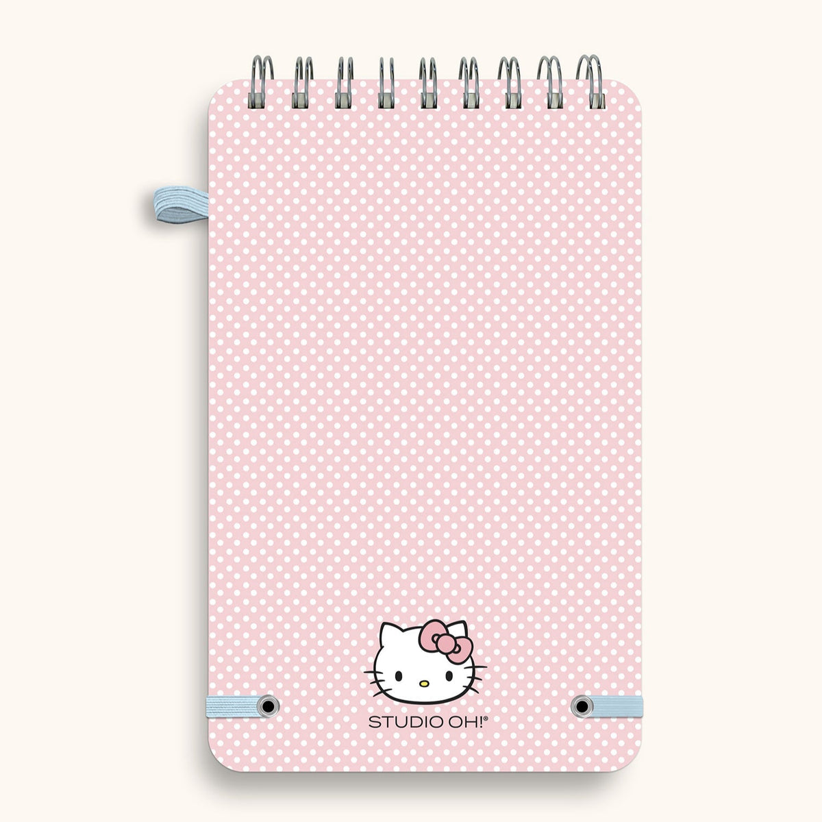 Hello Kitty Hello Kitty x Studio Oh! Classic Pink Top-Spiral Notebook with Pocket & Pen Loop Stationery Studio Oh!
