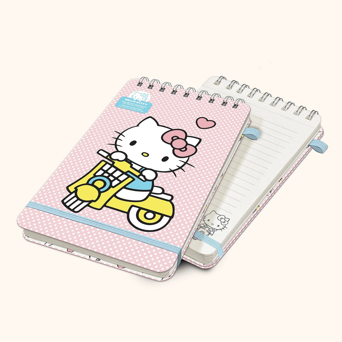 Hello Kitty Hello Kitty x Studio Oh! Classic Pink Top-Spiral Notebook with Pocket & Pen Loop Stationery Studio Oh!