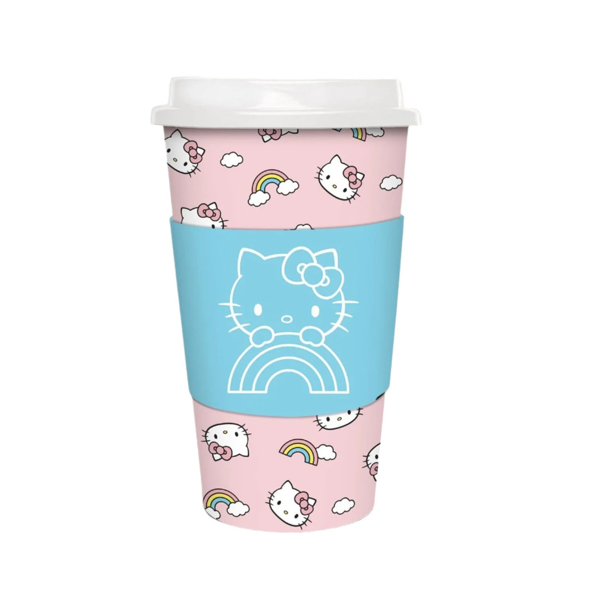 coffee dsiposable cup Custom 12 oz Double Wall Cups - FREE Shipping Item Type Hello Kitty Rainbow Skies Paper