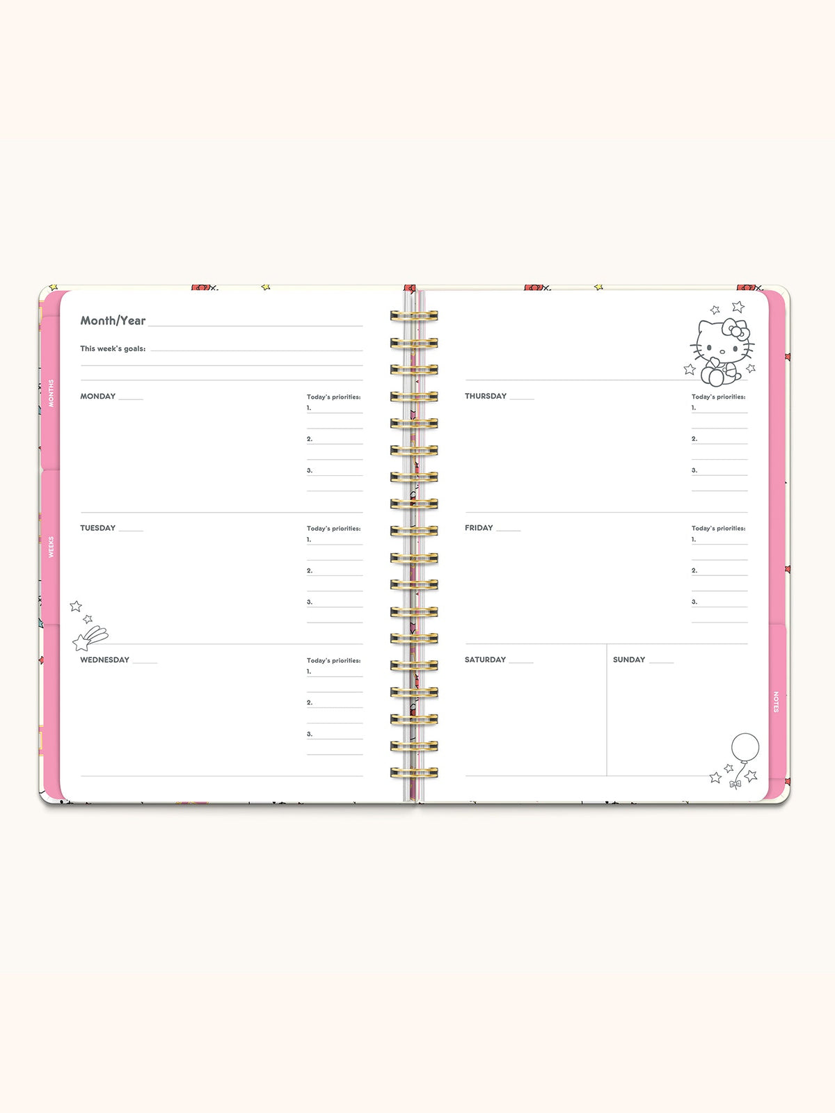 Hello Kitty x Studio Oh! College Letters Tri-Tab Planner Stationery Studio Oh!