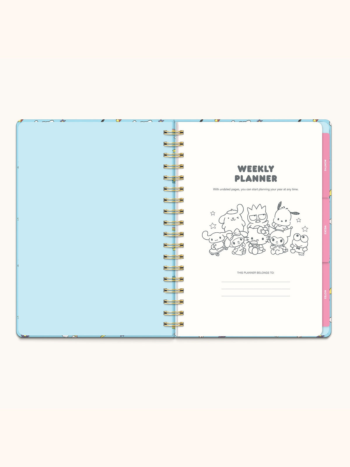 Hello Kitty and Friends x Studio Oh! College Letters Tri-Tab Planner