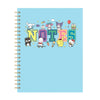 Hello Kitty and Friends x Studio Oh! College Letters Blue Extra-Large Spiral Notebook Stationery Studio Oh!