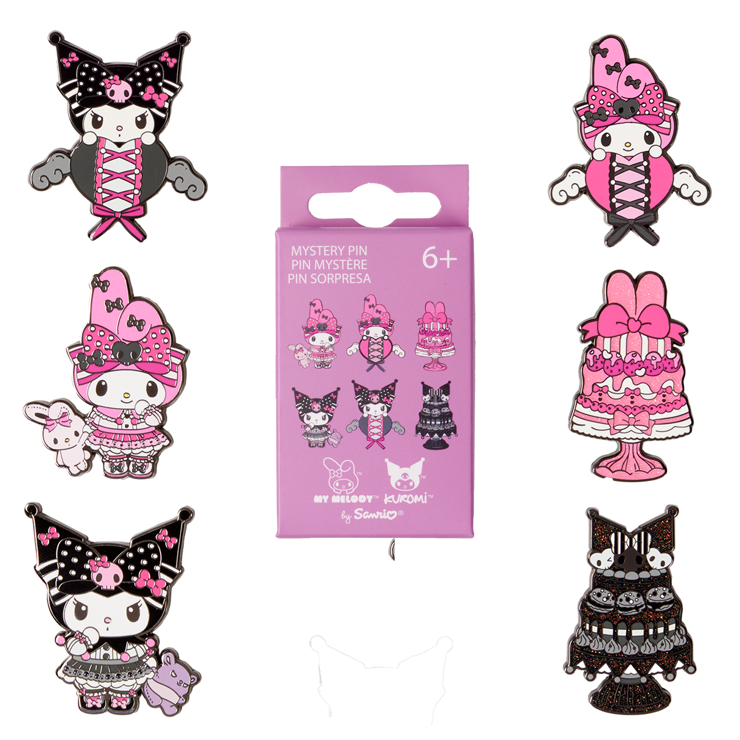 ミュージシャン ec melodi pins My Melody & Kuromi x Loungefly Mystery Box Pin