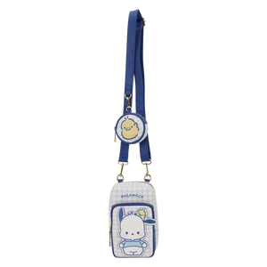 Pochacco x Loungefly Butterfly Gingham Crossbody Bag with Coin Purse Bags Loungefly