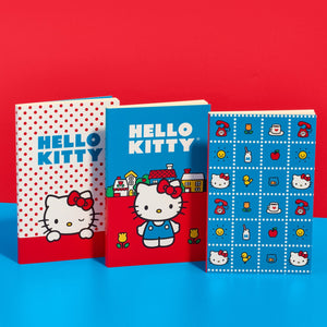 Hello Kitty x Studio Oh! Retro Red Boxed Mini Notebook Trio Stationery Studio Oh!