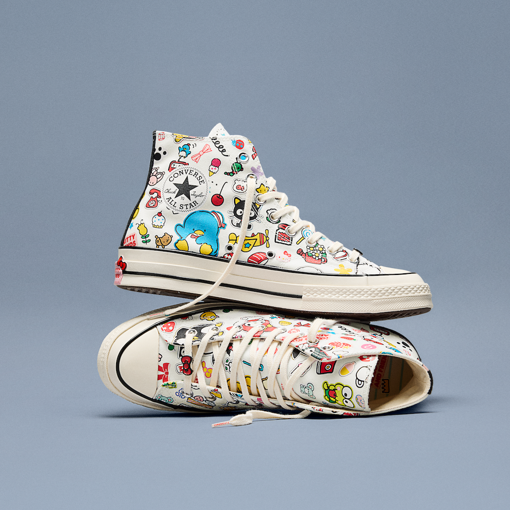 Converse x Hello Kitty and Friends Chuck 70 Hi-Top Stickers Sneaker (Adult - White) Shoes CONVERSE
