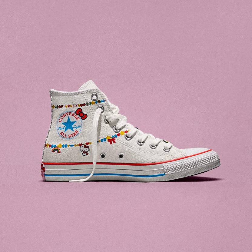 Converse x Hello Kitty Chuck Taylor All Star Charmed Hi-Top Sneaker (Adult - White) Shoes CONVERSE