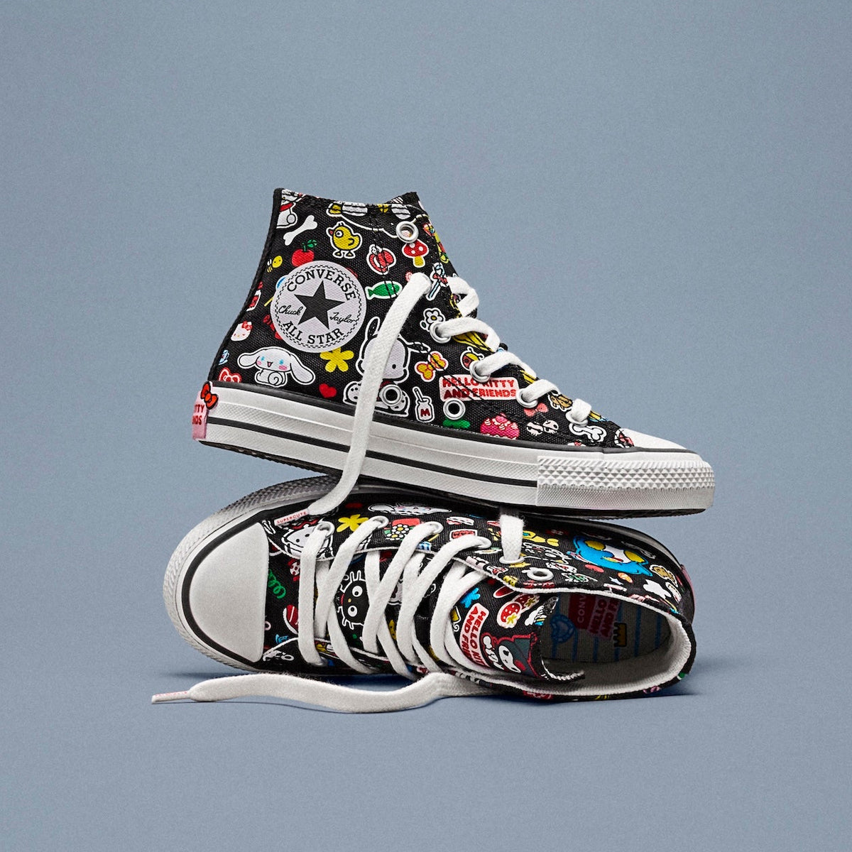 Converse x Hello Kitty and Friends Chuck Taylor All Star Hi-Top Sneaker (Kids - Black) Shoes CONVERSE