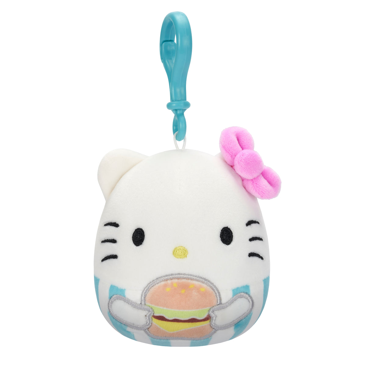 Hello Kitty Squishmallow Plush Mascot Clip (Burger) Accessory License 2 Play