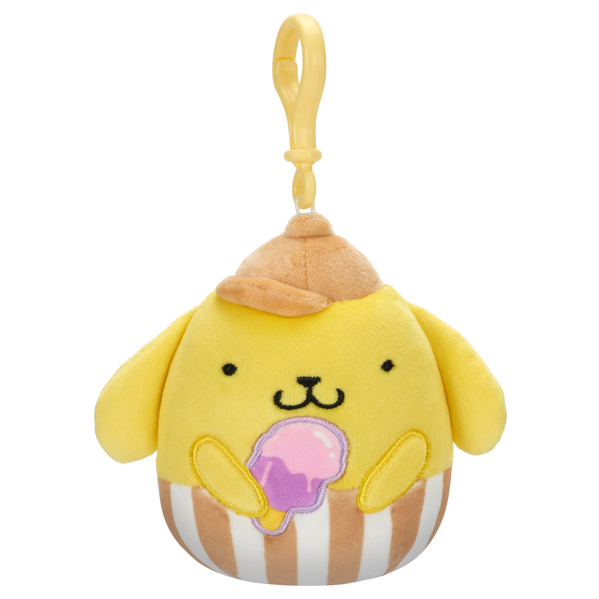 Pompompurin Squishmallow Plush Mascot Clip (Ice Cream) Accessory License 2 Play