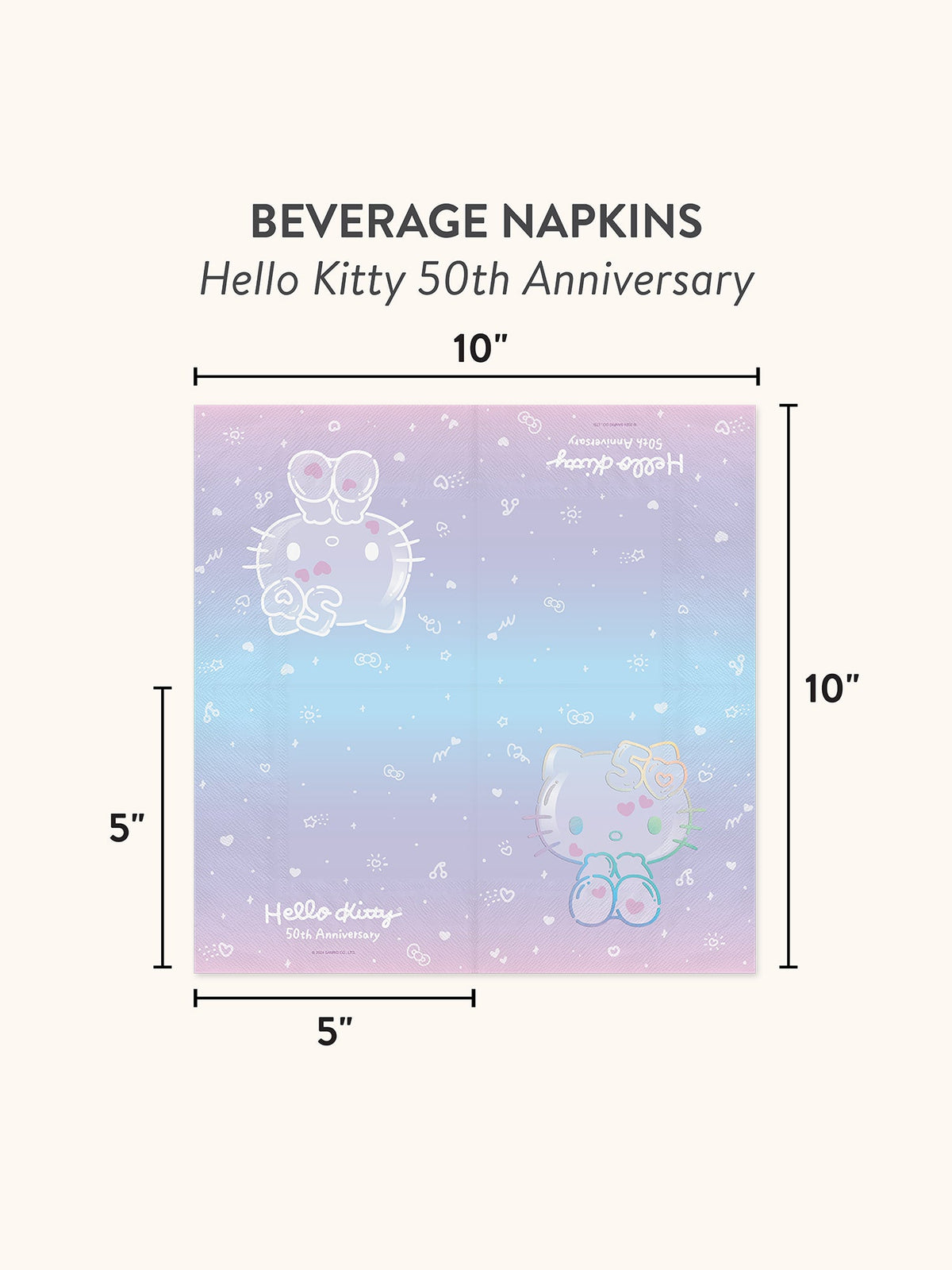 Hello Kitty x Studio Oh! 50th Anniversary Beverage Napkins Paper Tableware Studio Oh!