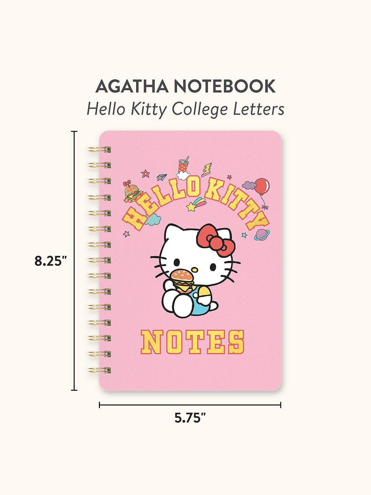 Hello Kitty x Studio Oh! College Letters Agatha Notebook