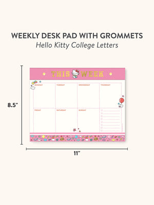 Hello Kitty x Studio Oh! College Letters Weekly Desk Pad