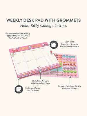 Hello Kitty x Studio Oh! College Letters Weekly Desk Pad