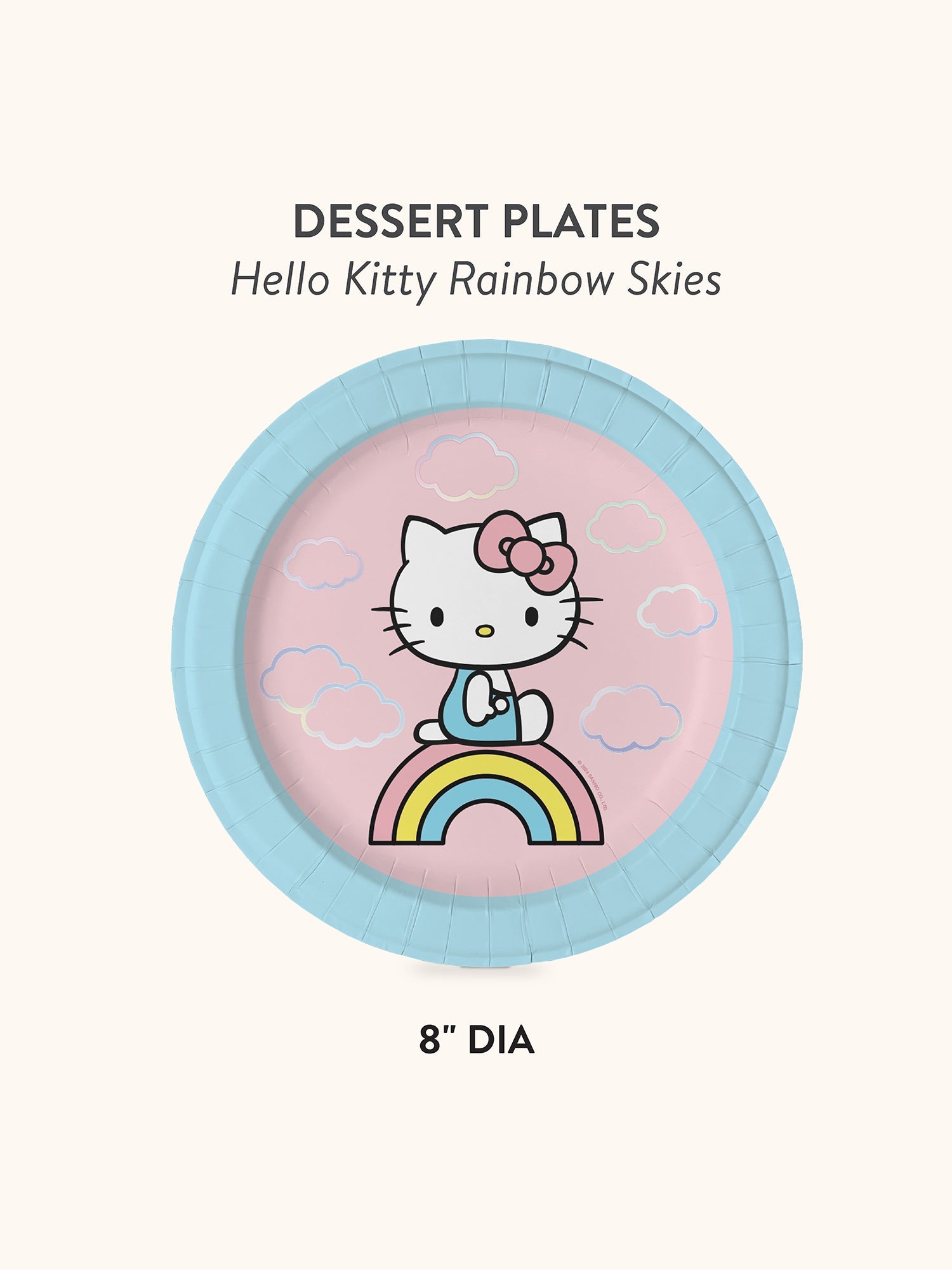 Hello Kitty x Studio Oh! Rainbow Skies Dessert Plates Paper Tableware Studio Oh!   