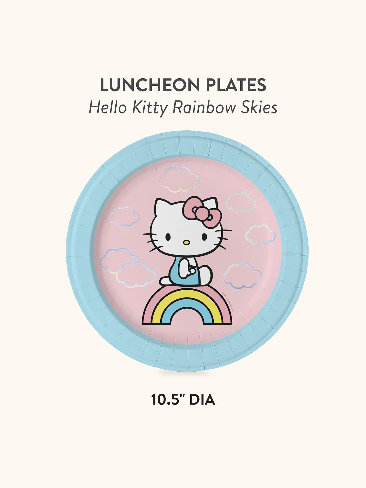 Hello Kitty x Studio Oh! Rainbow Skies Luncheon Plates Paper Tableware Studio Oh!   