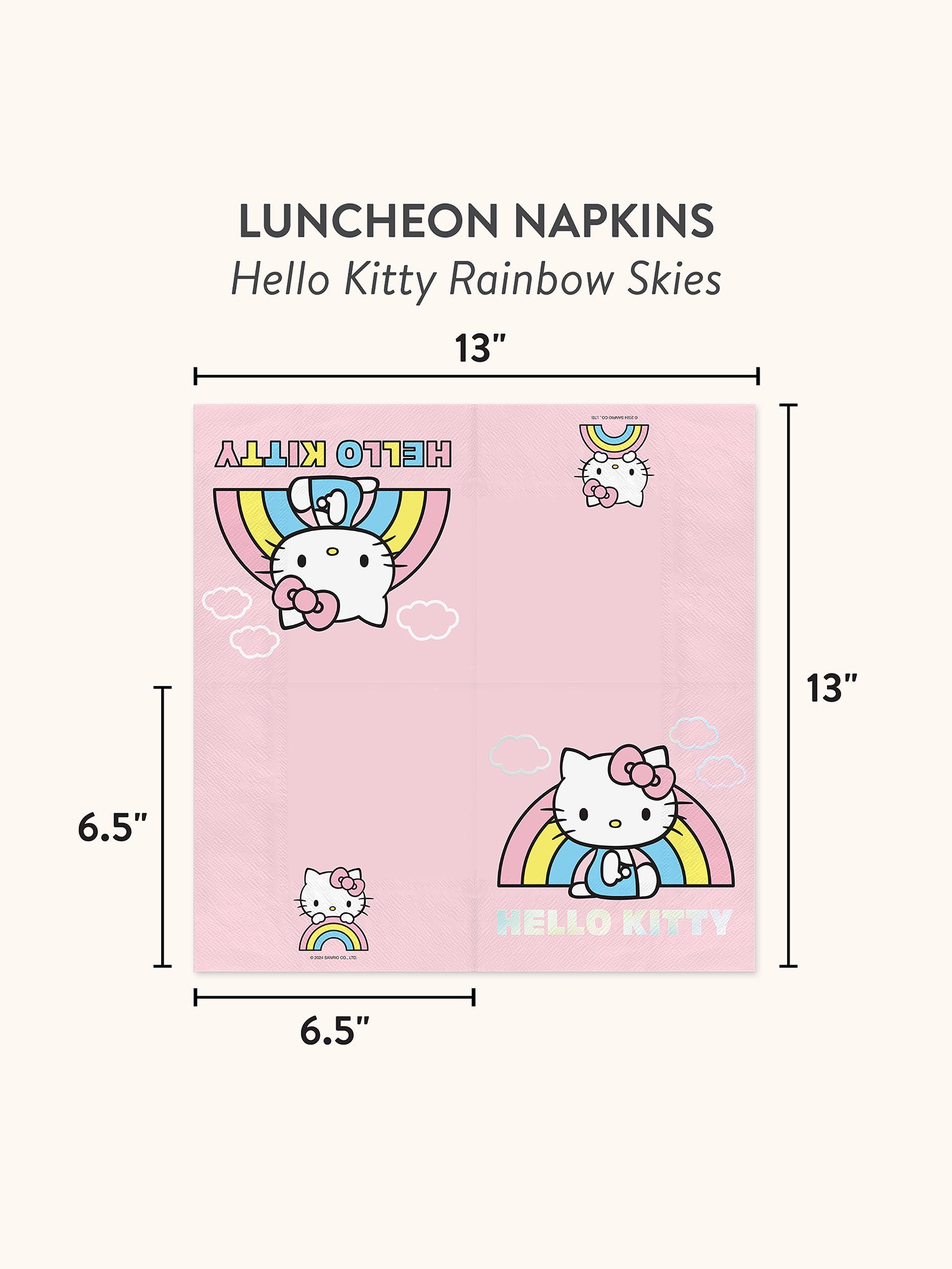Hello Kitty x Studio Oh! Rainbow Skies Luncheon Napkins Paper Tableware Studio Oh!   