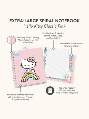 Hello Kitty x Studio Oh! Classic Pink Extra-Large Spiral Notebook
