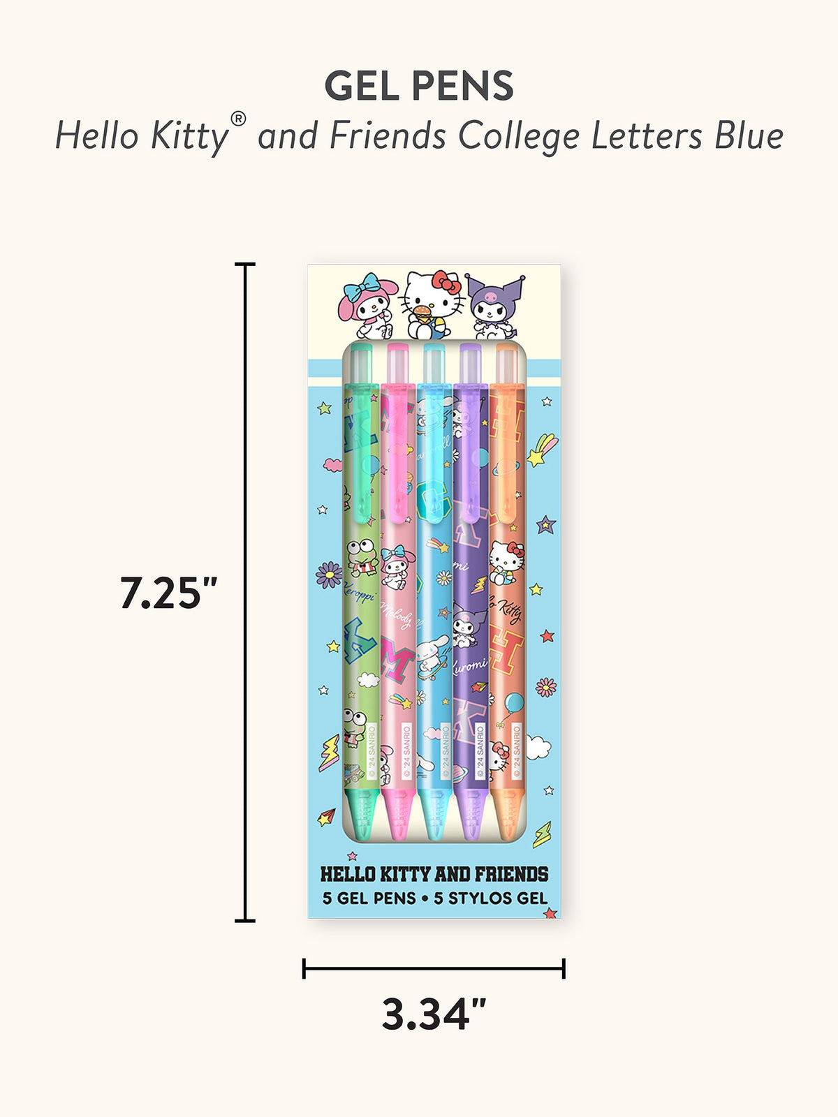 Hello Kitty and Friends x Studio Oh! College Letters Gel Pens