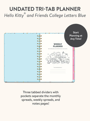 Hello Kitty and Friends x Studio Oh! College Letters Tri-Tab Planner