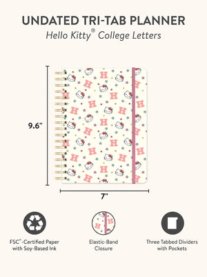 Hello Kitty x Studio Oh! College Letters Tri-Tab Planner Stationery Studio Oh!