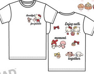Hello Kitty and Friends Big Kids Thankful For Friends Tee (White) Apparel Mad Engine Global LLC