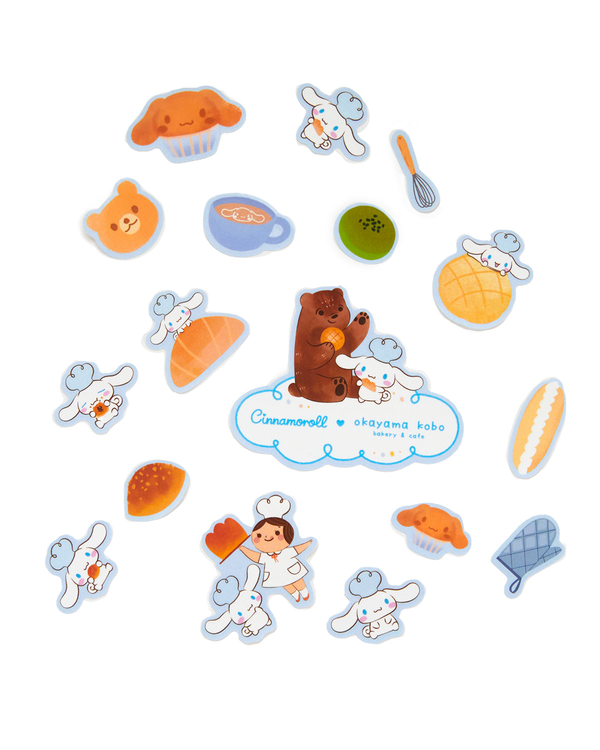 Cinnamoroll x Okayama Kobo 18-pc Sticker Sheet Stationery Okayama Kobo