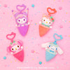 Hello Kitty and Friends 4-pc Ice Cream Plush Mascot Keychain Set Accessory Jazwares