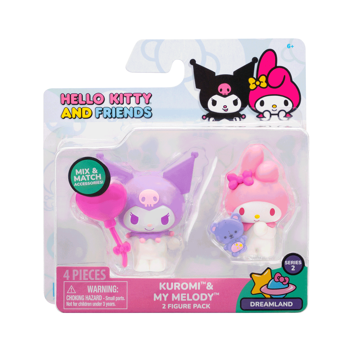 hello kitty lcd watch backpack set Hello Kitty and Friends 2-pc Figure Pack (Series 2: Dreamland), Multi / My Melody & Hello Kitty