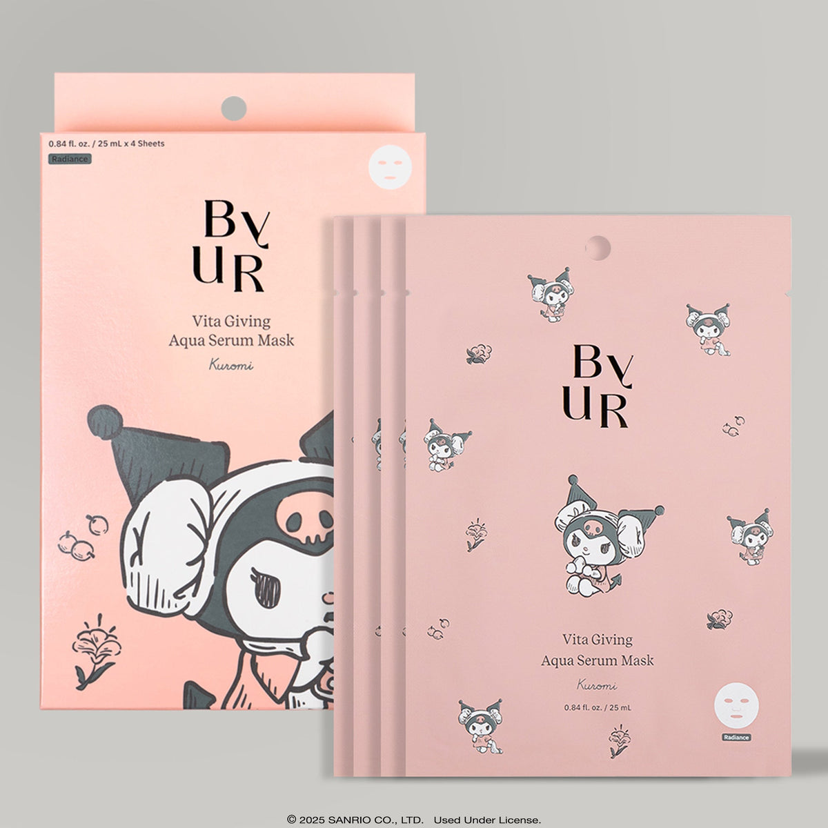 Kuromi x ByUR Vita Giving Daily Aqua Serum Mask (1pc/4pc)