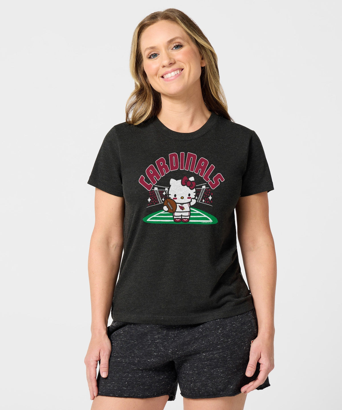 Hello Kitty x Arizona Cardinals Football Tee (Womens) Apparel HOMAGE