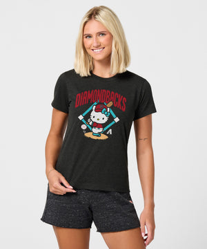 Hello Kitty x Arizona Diamondbacks Swing Tee (Womens) Apparel HOMAGE