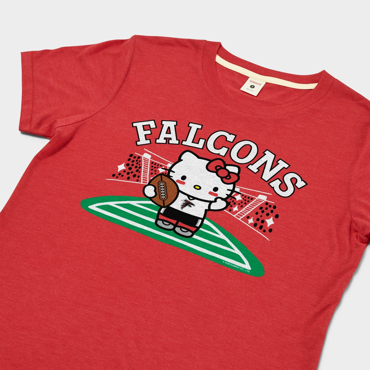 Hello Kitty x Atlanta Falcons Football Tee (Womens) Apparel HOMAGE