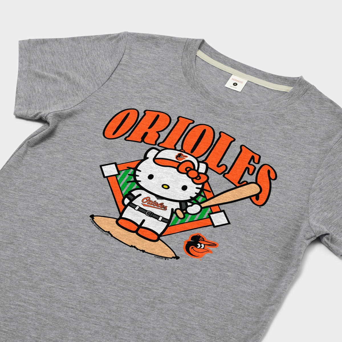 Hello Kitty x Baltimore Orioles Batter Tee (Womens) Apparel HOMAGE