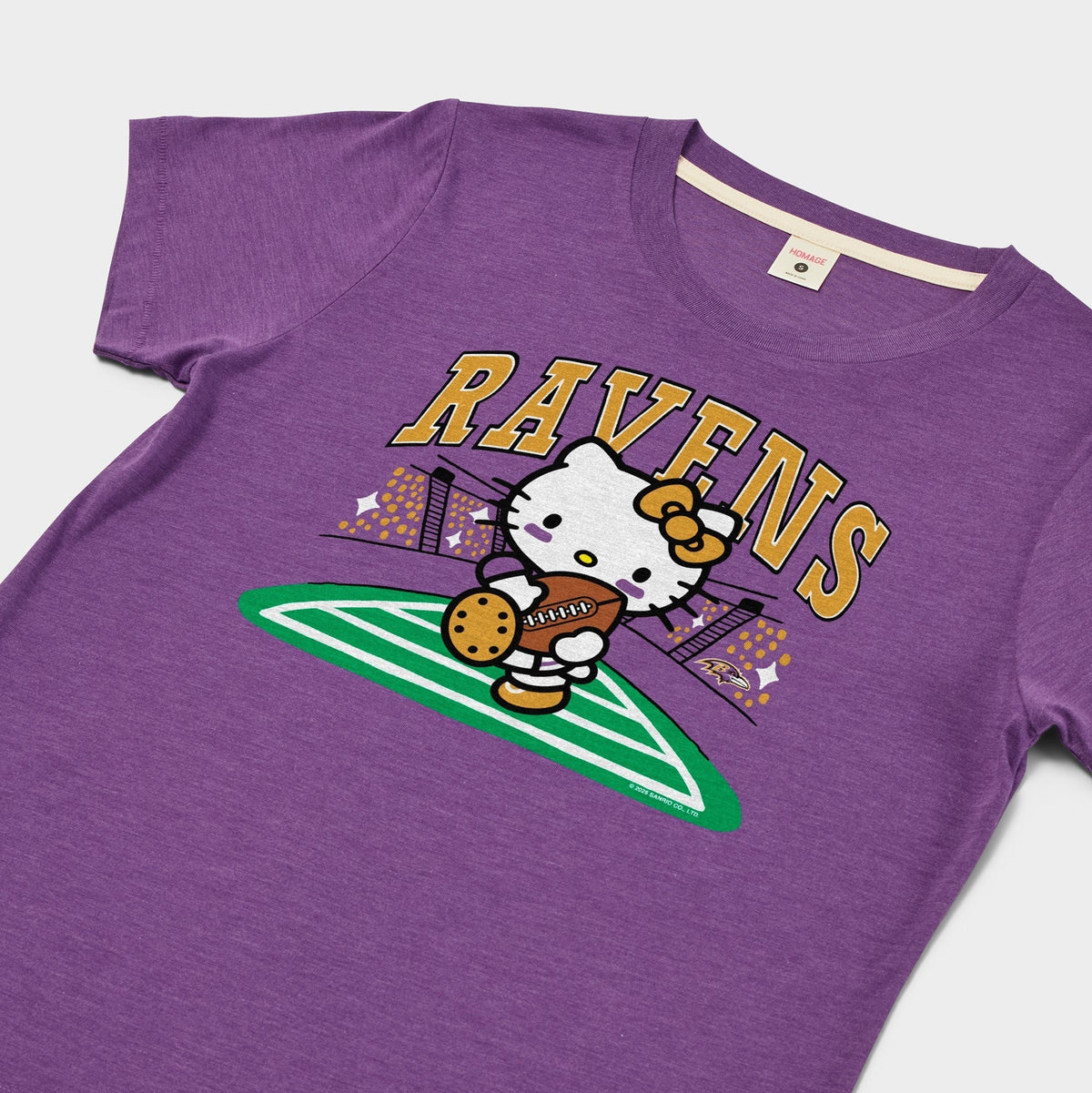 Hello Kitty x Baltimore Ravens Rush Tee (Womens) Apparel HOMAGE