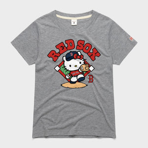 Hello Kitty x Boston Red Sox Throw Tee (Womens) Apparel HOMAGE Grey XS