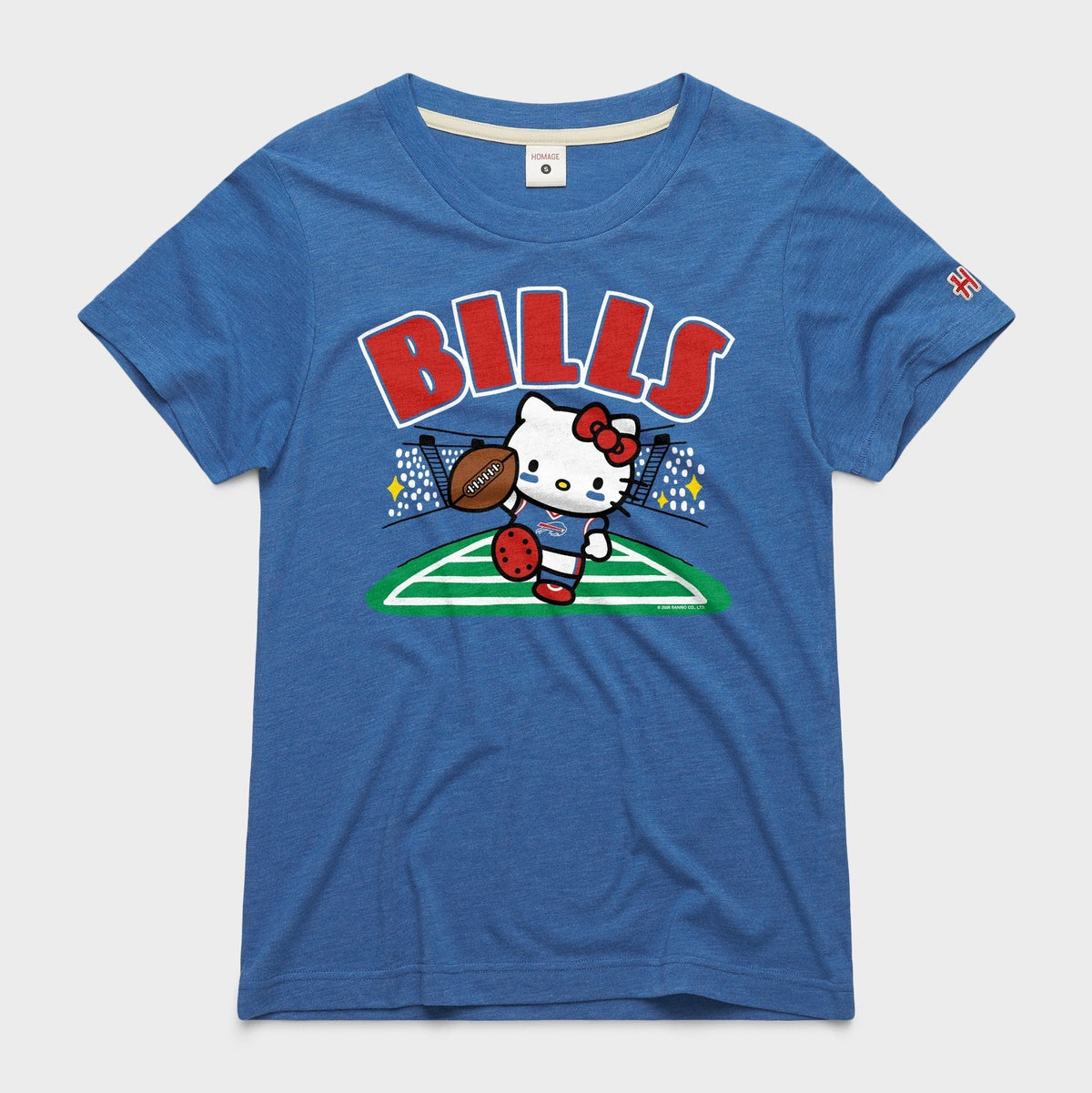 Hello Kitty x Buffalo Bills Touchdown Tee (Womens) Apparel HOMAGE Royal Blue XS