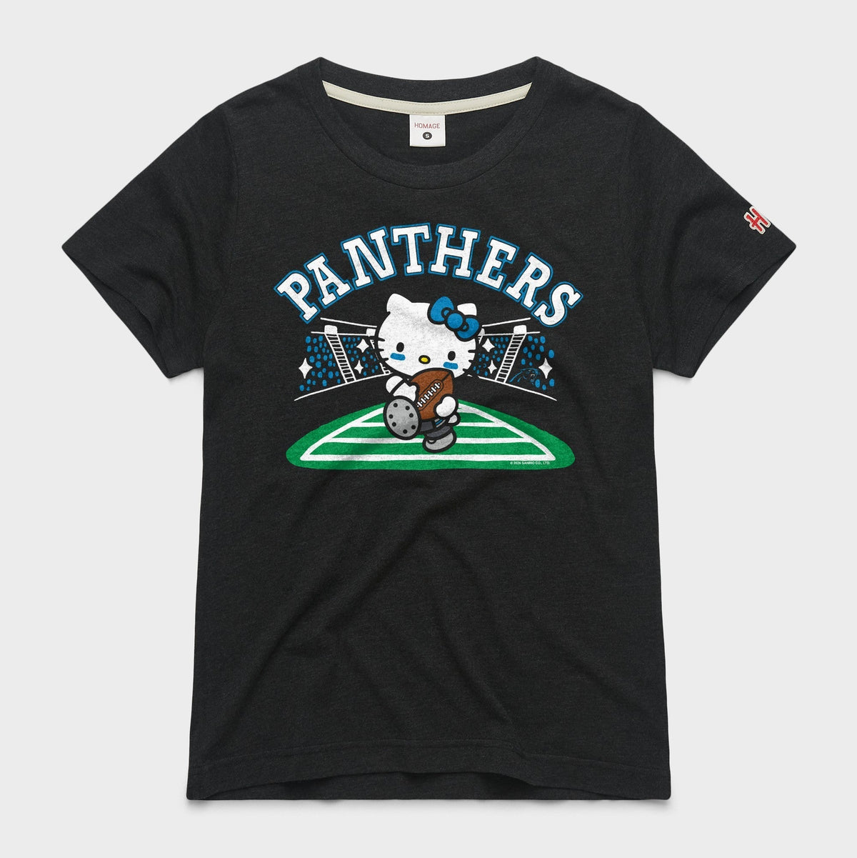 Hello Kitty x Carolina Panthers Rush Tee (Womens) Apparel HOMAGE Charcoal XS