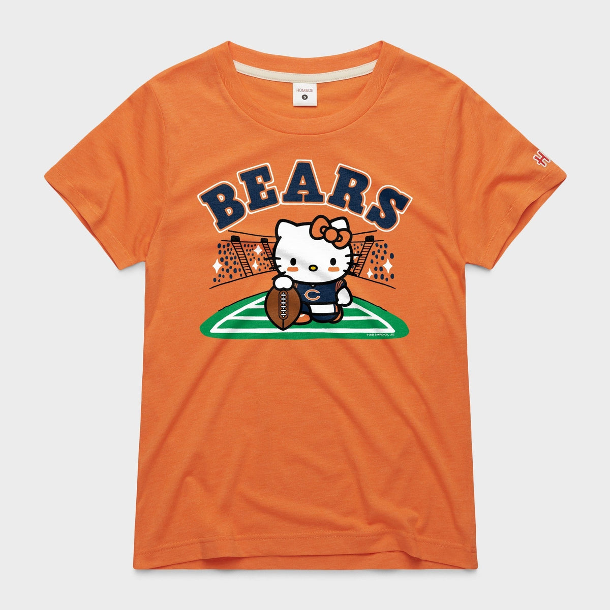Hello Kitty x Chicago Bears Holder Tee (Womens) Apparel HOMAGE Orange XS