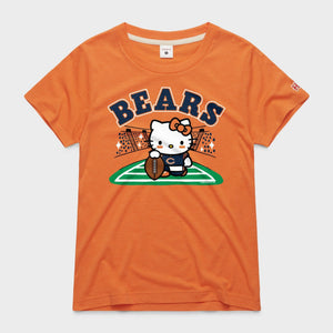 Hello Kitty x Chicago Bears Holder Tee (Womens) Apparel HOMAGE Orange XS