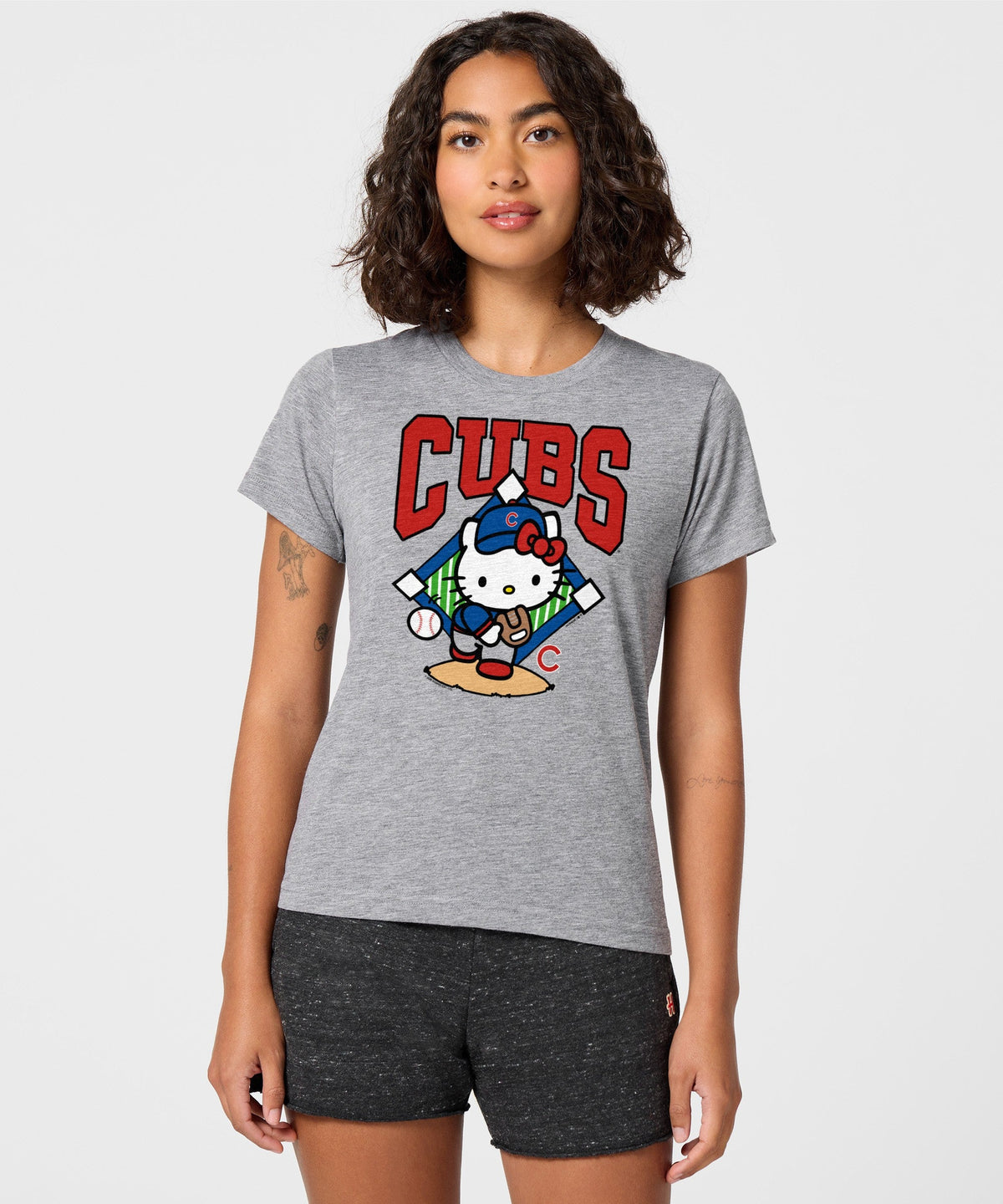 Hello Kitty x Chicago Cubs Pitch Tee (Womens) Apparel HOMAGE