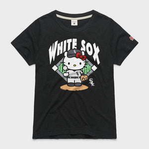 Hello Kitty x Chicago White Sox Toss Tee (Womens) Apparel HOMAGE Charcoal XS