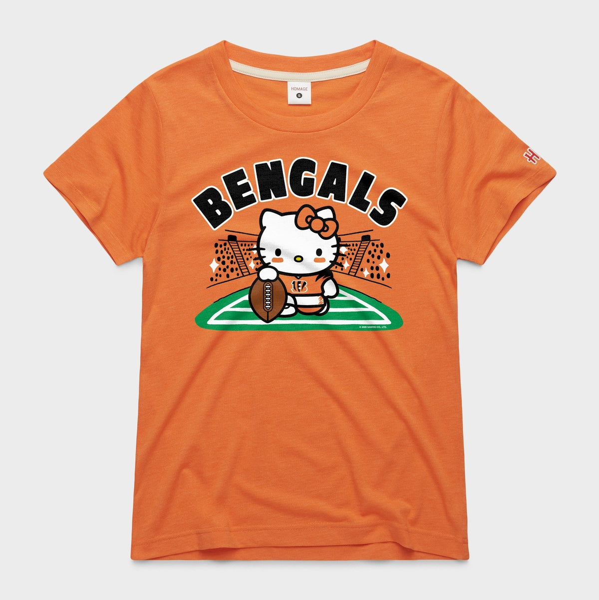 Hello Kitty x Cincinnati Bengals Holder Tee (Womens) Apparel HOMAGE Orange XS